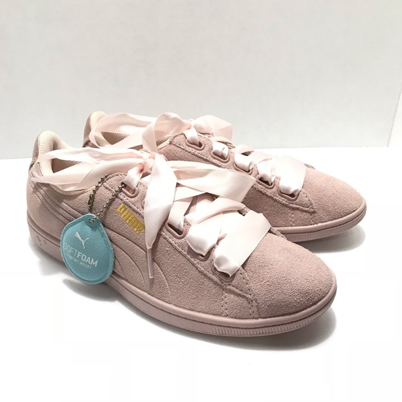 puma vikky ribbon pink